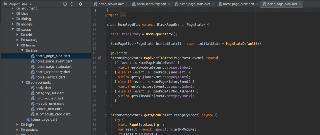 Flutter - Tentang Aplikasi Soalin (Soal Online) bloc